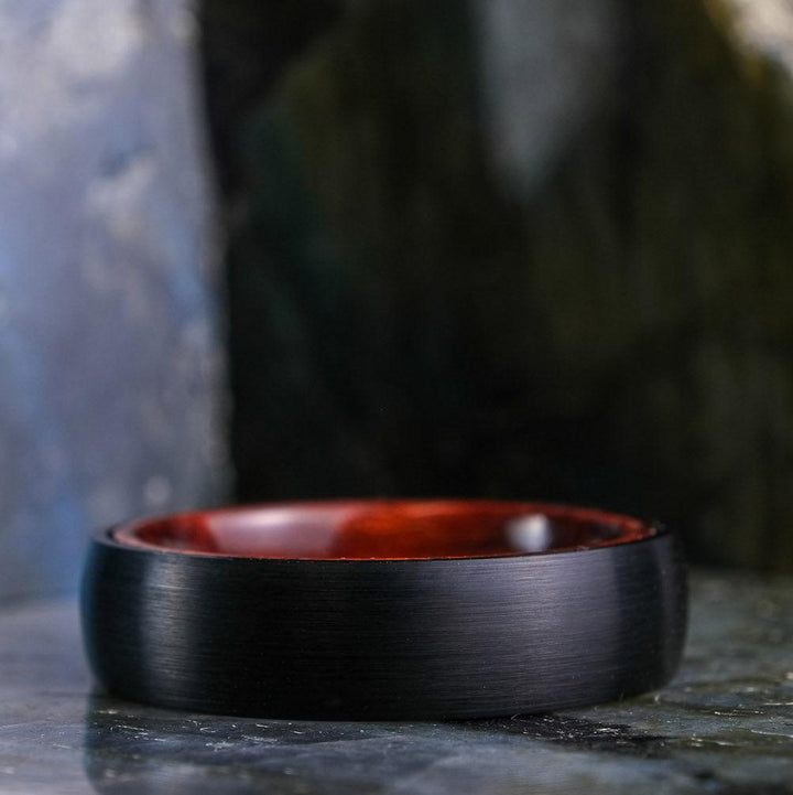 Brushed Black Band/ Koa Wood Interior - 6mm