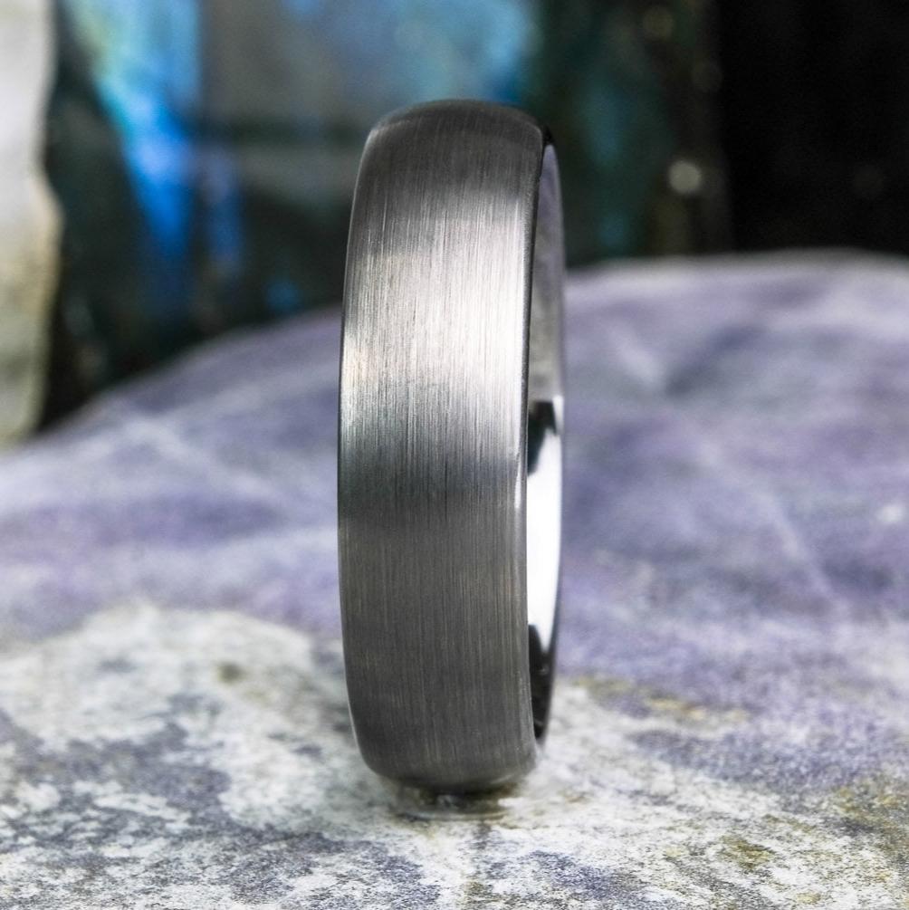 Classic Brushed Silver Tungsten Carbide Unisex Band - 6mm