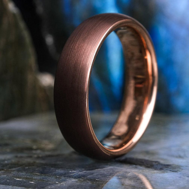 Mocha Brown Brushed / Rose Gold - 6mm