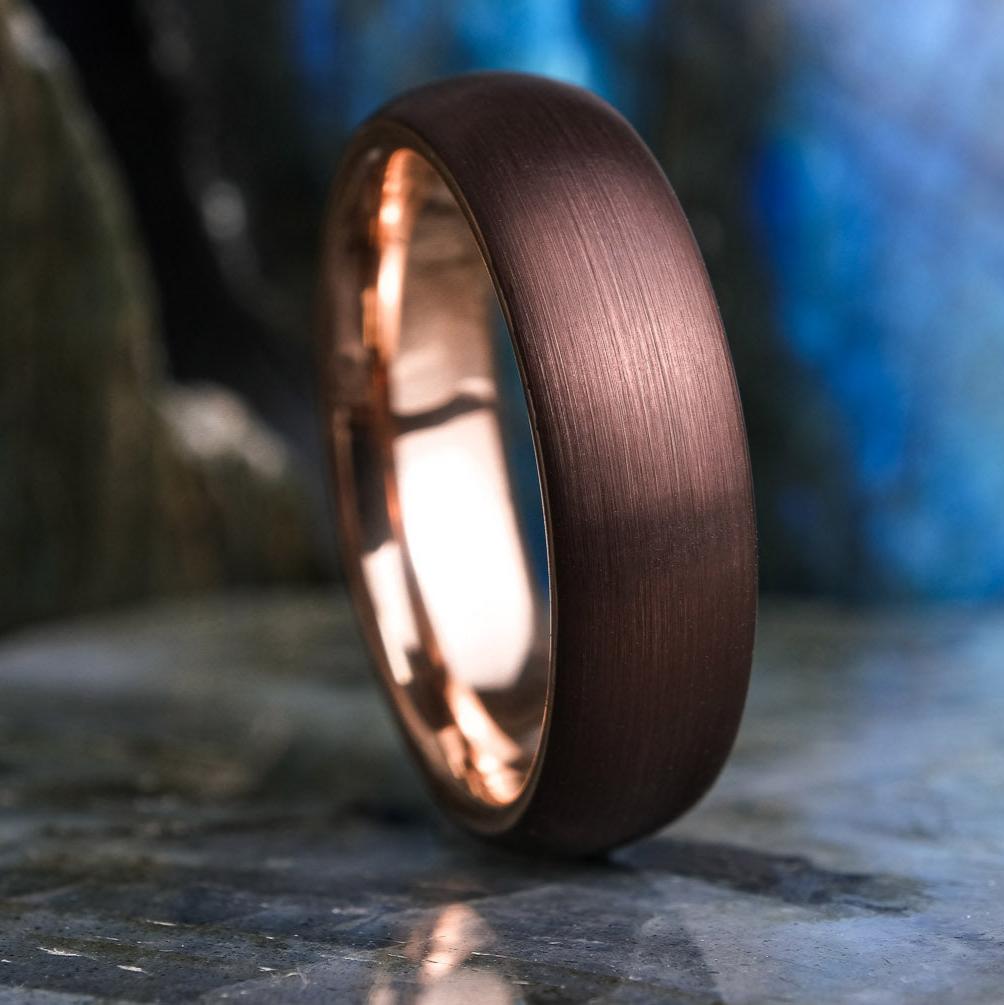 Mocha Brown Brushed / Rose Gold - 6mm