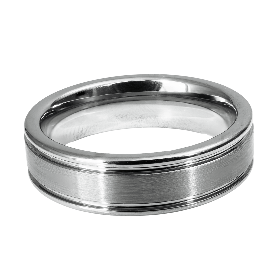 His & Hers Silver Polished Edge Set | 2mm + 6mm