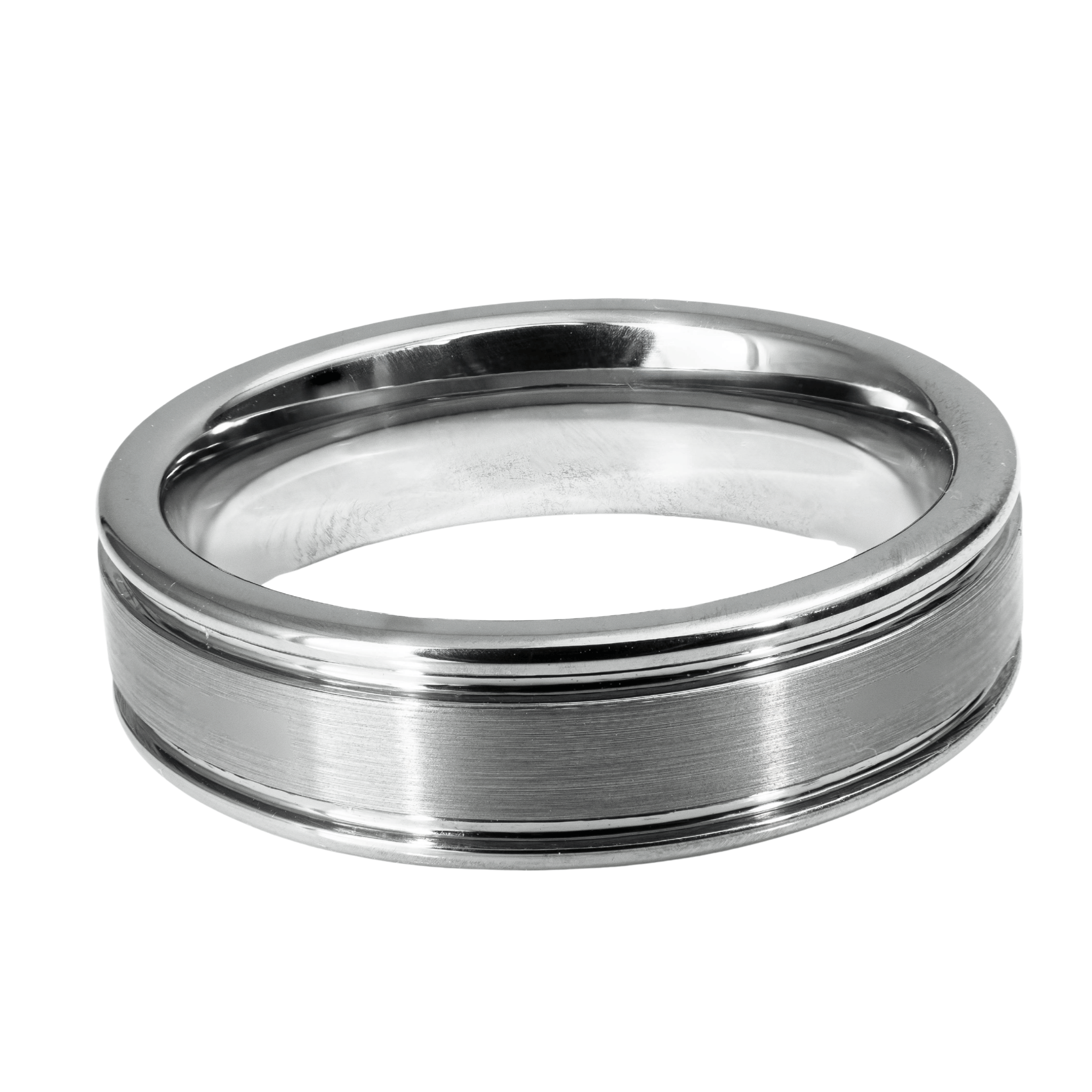 His & Hers Silver Polished Edge Set | 2mm + 6mm