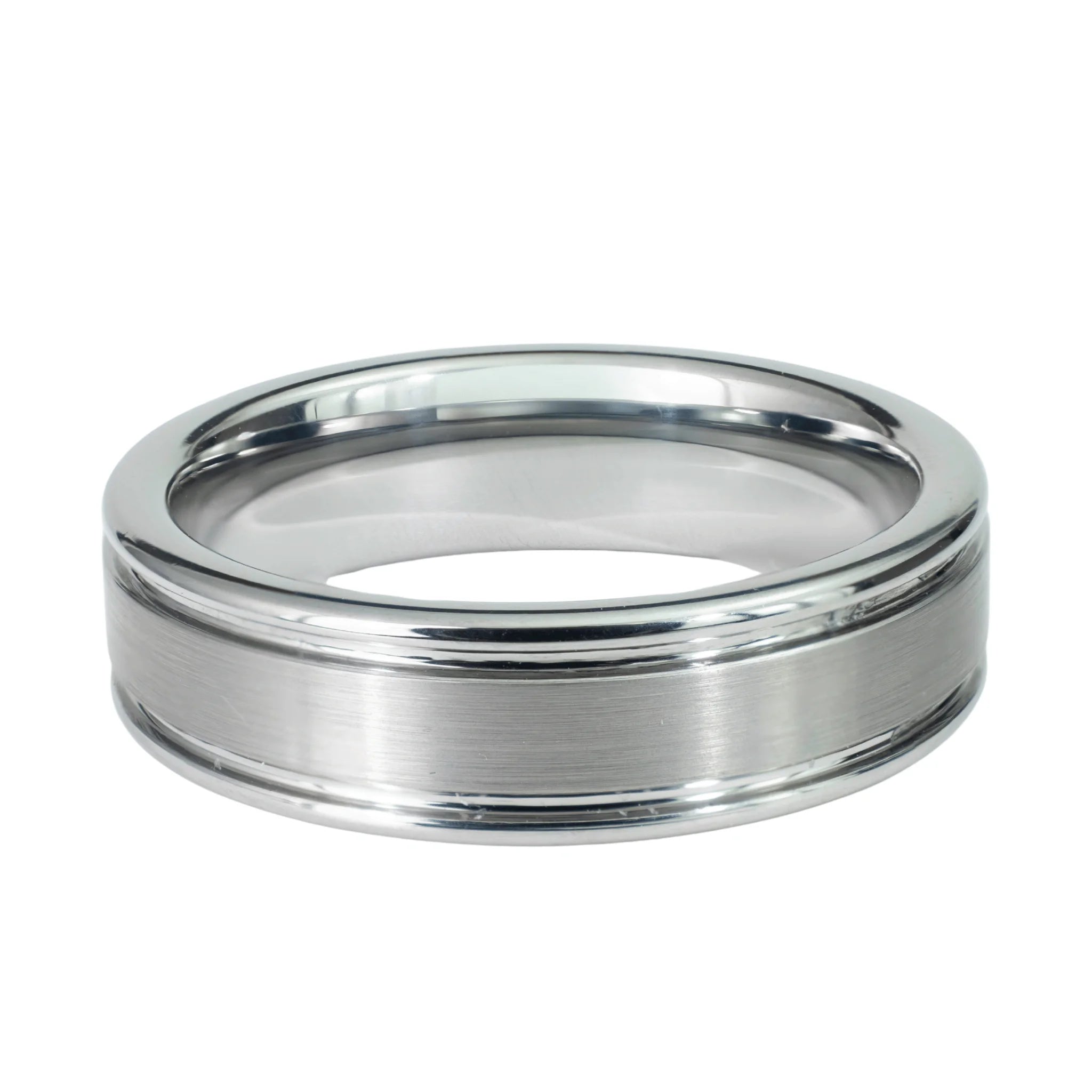 His & Hers Silver Polished Edge Set | 6mm + 8mm