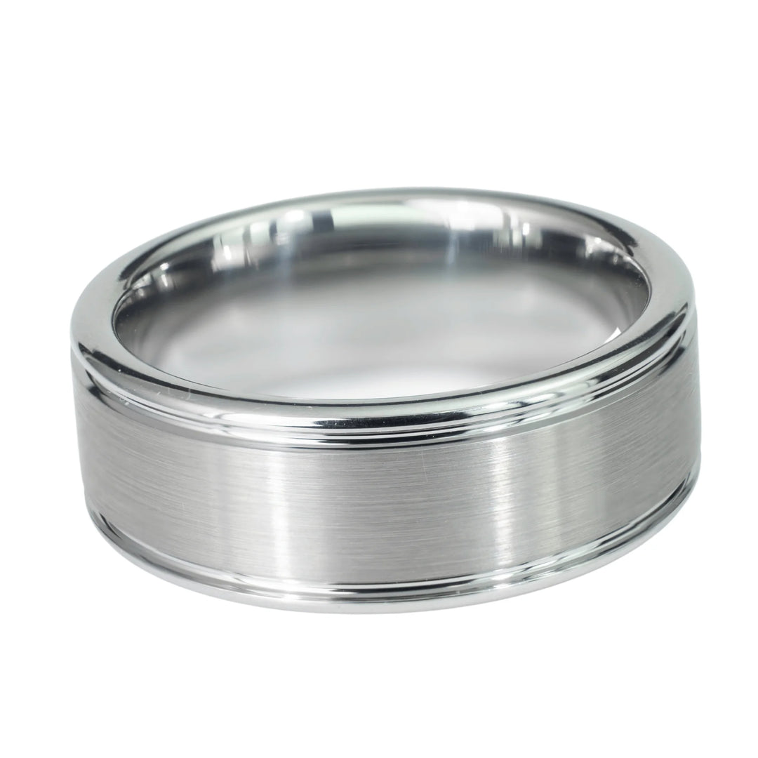 His & Hers Silver Polished Edge Set | 6mm + 8mm