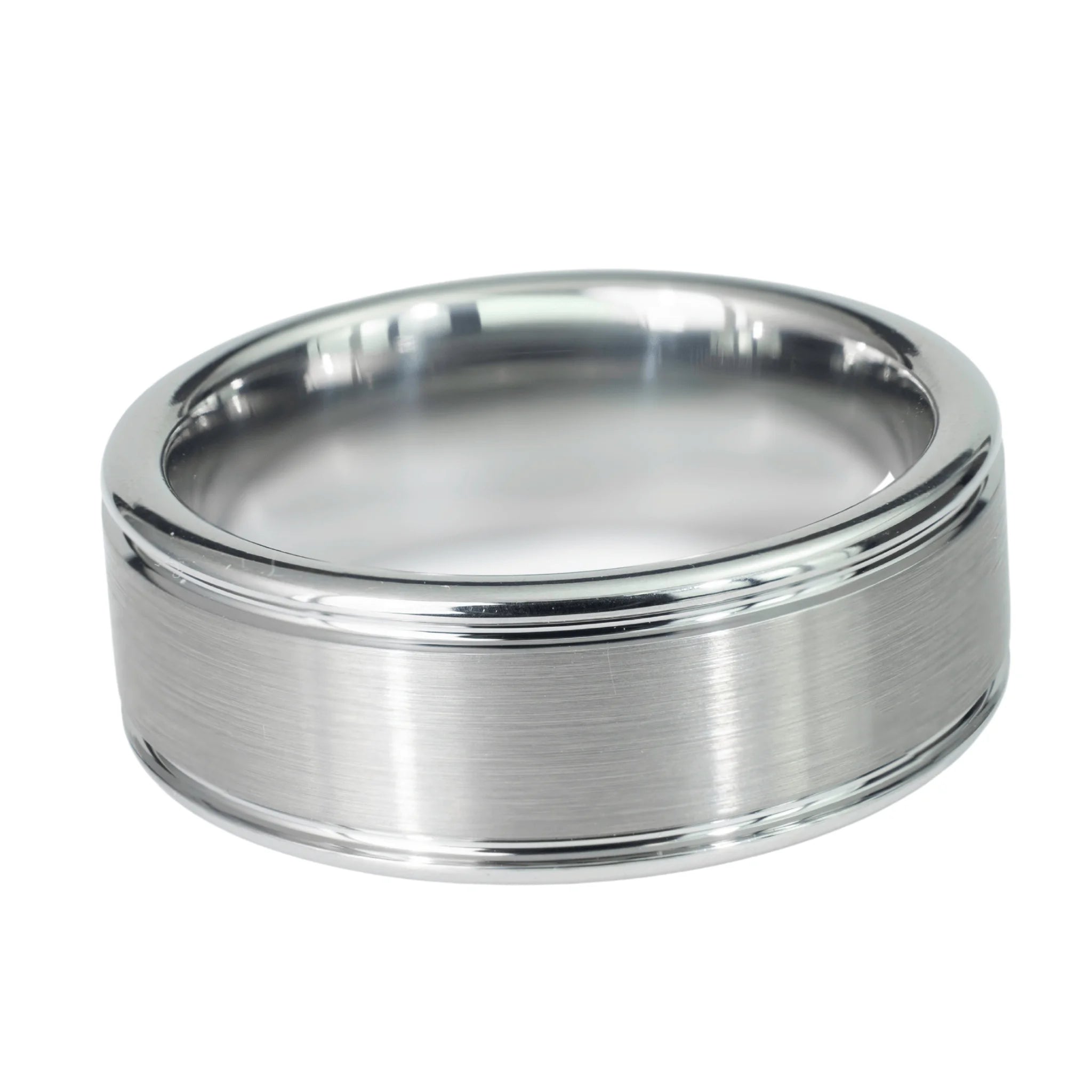 His & Hers Silver Polished Edge Set | 6mm + 8mm