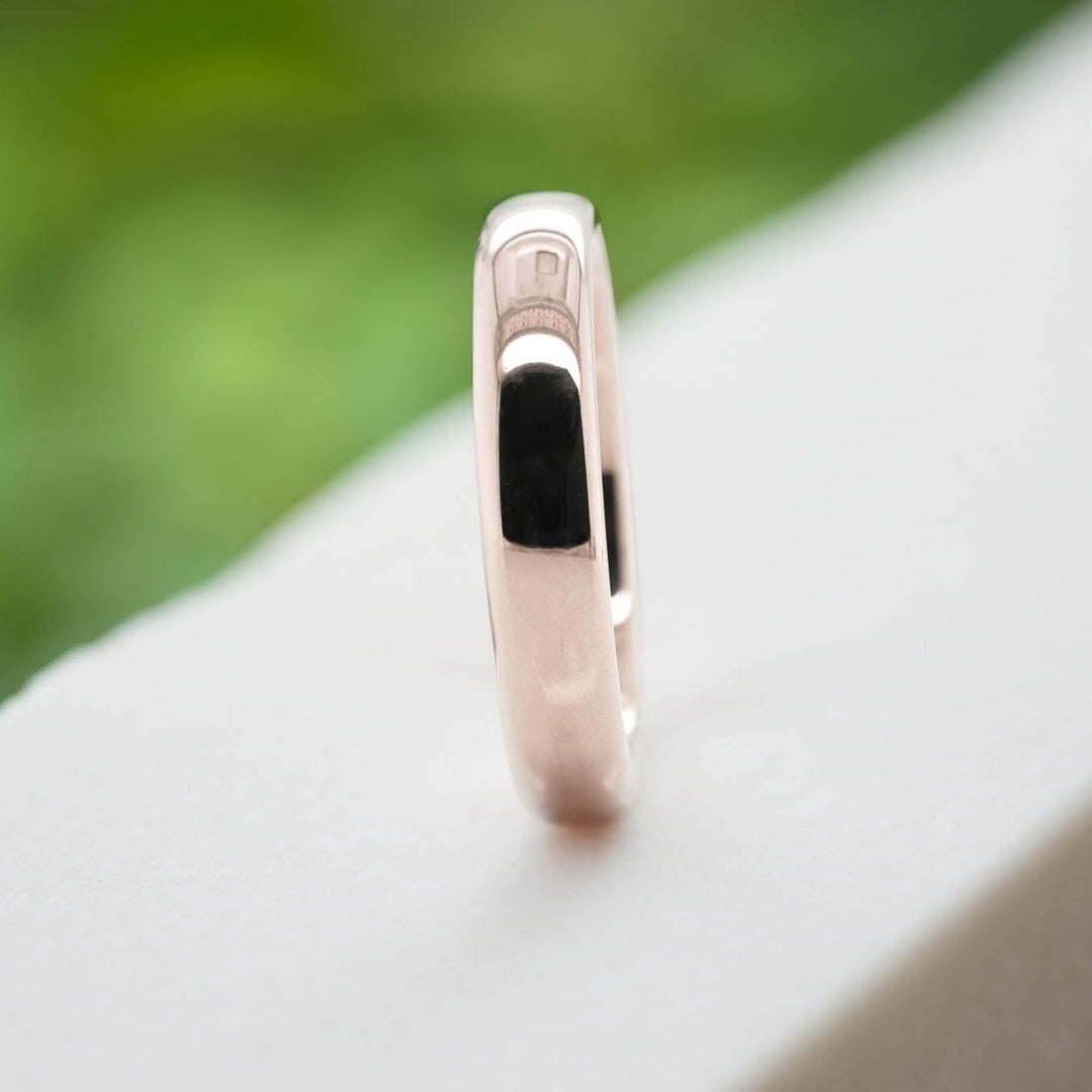 High Polished Rose Gold Band - 4mm