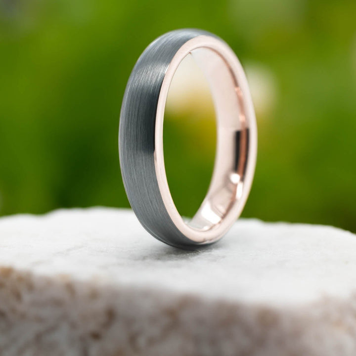 Silver Brushed / Rose Gold - 4mm