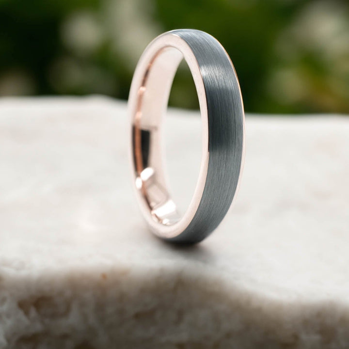 Silver Brushed / Rose Gold - 4mm