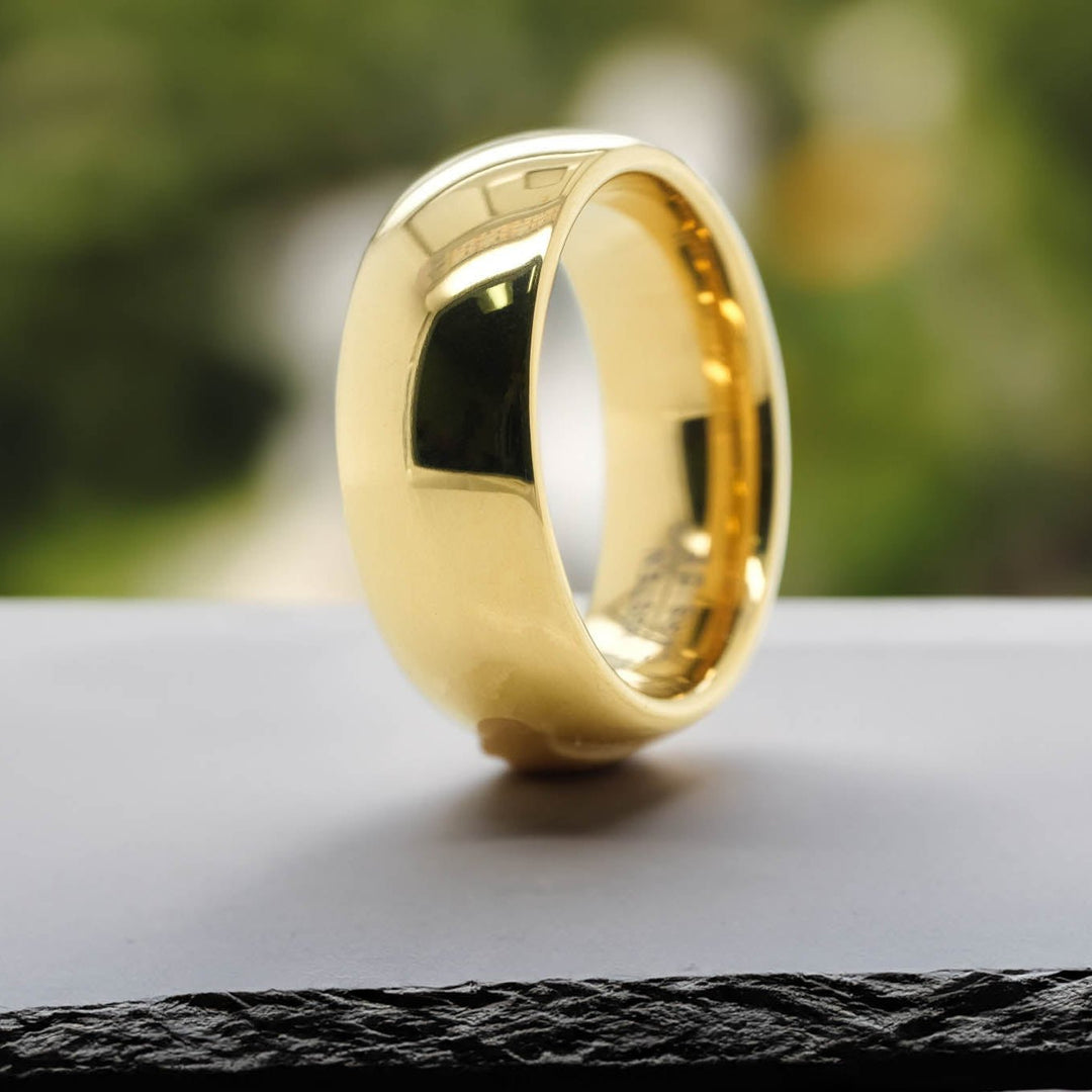 High Polished Yellow Gold - 8mm