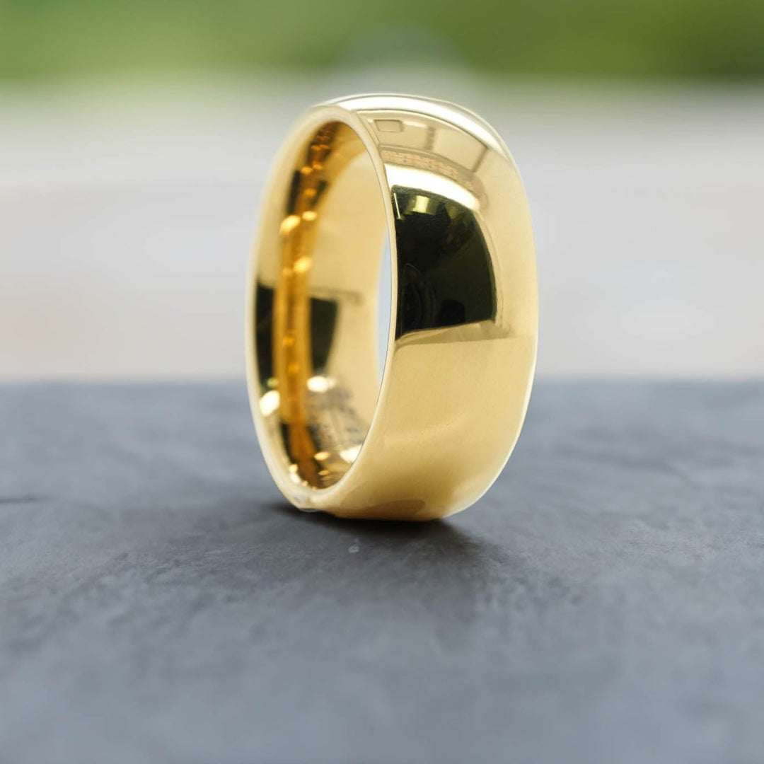 High Polished Yellow Gold - 8mm