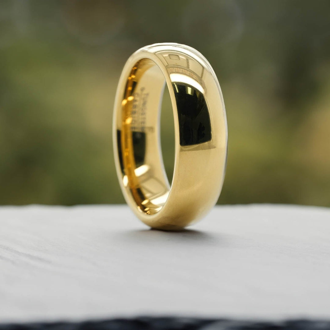 High Polished Yellow Gold - 6mm