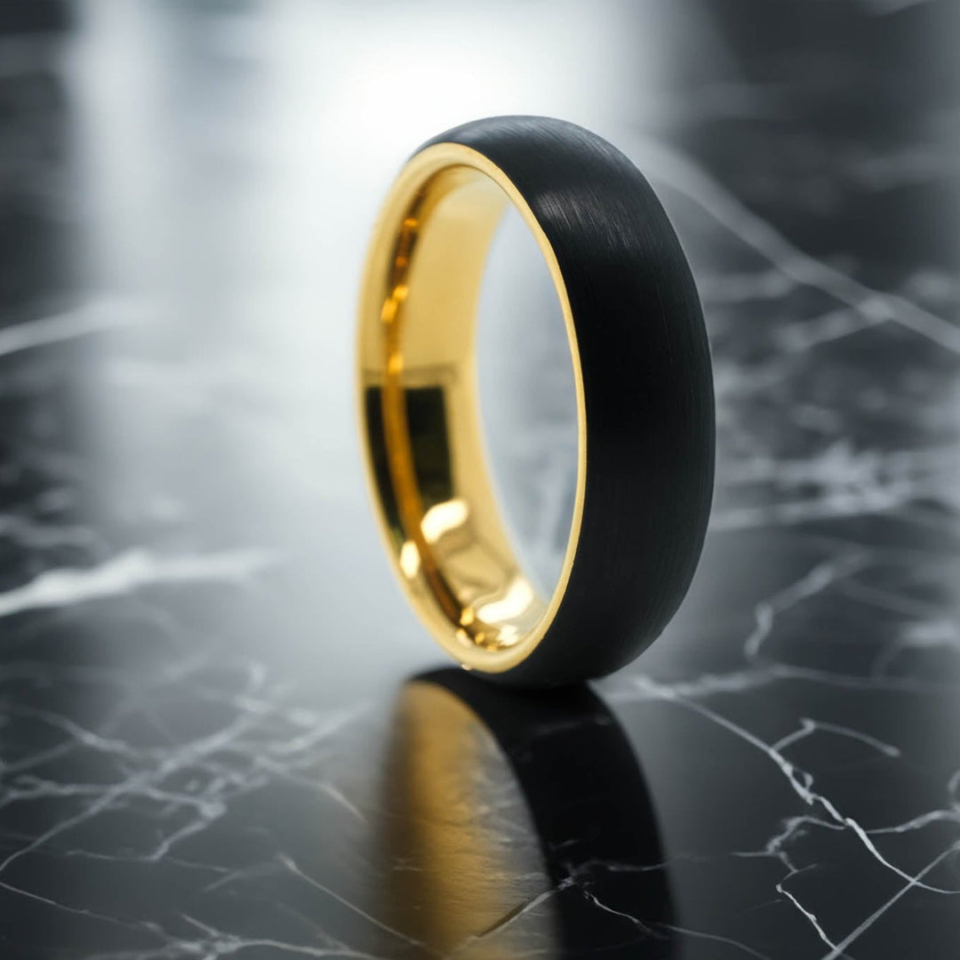 Brushed Black / Yellow Gold - 6mm