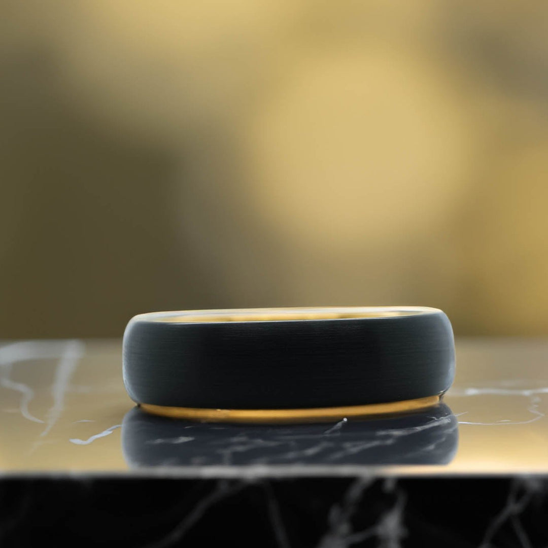 Brushed Black / Yellow Gold - 6mm