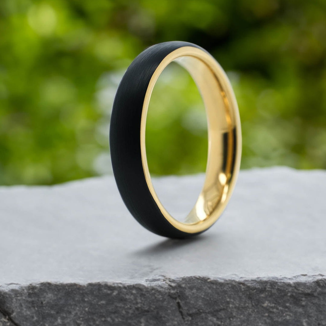 Brushed Black / Yellow Gold - 4mm