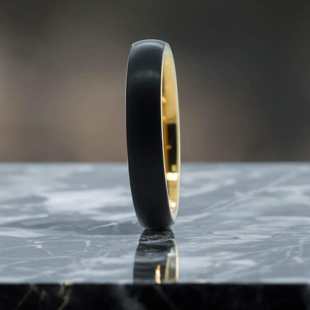 Brushed Black / Yellow Gold - 4mm