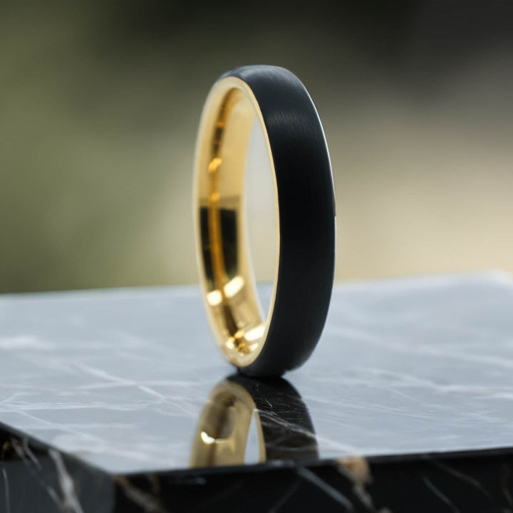 Brushed Black / Yellow Gold - 4mm