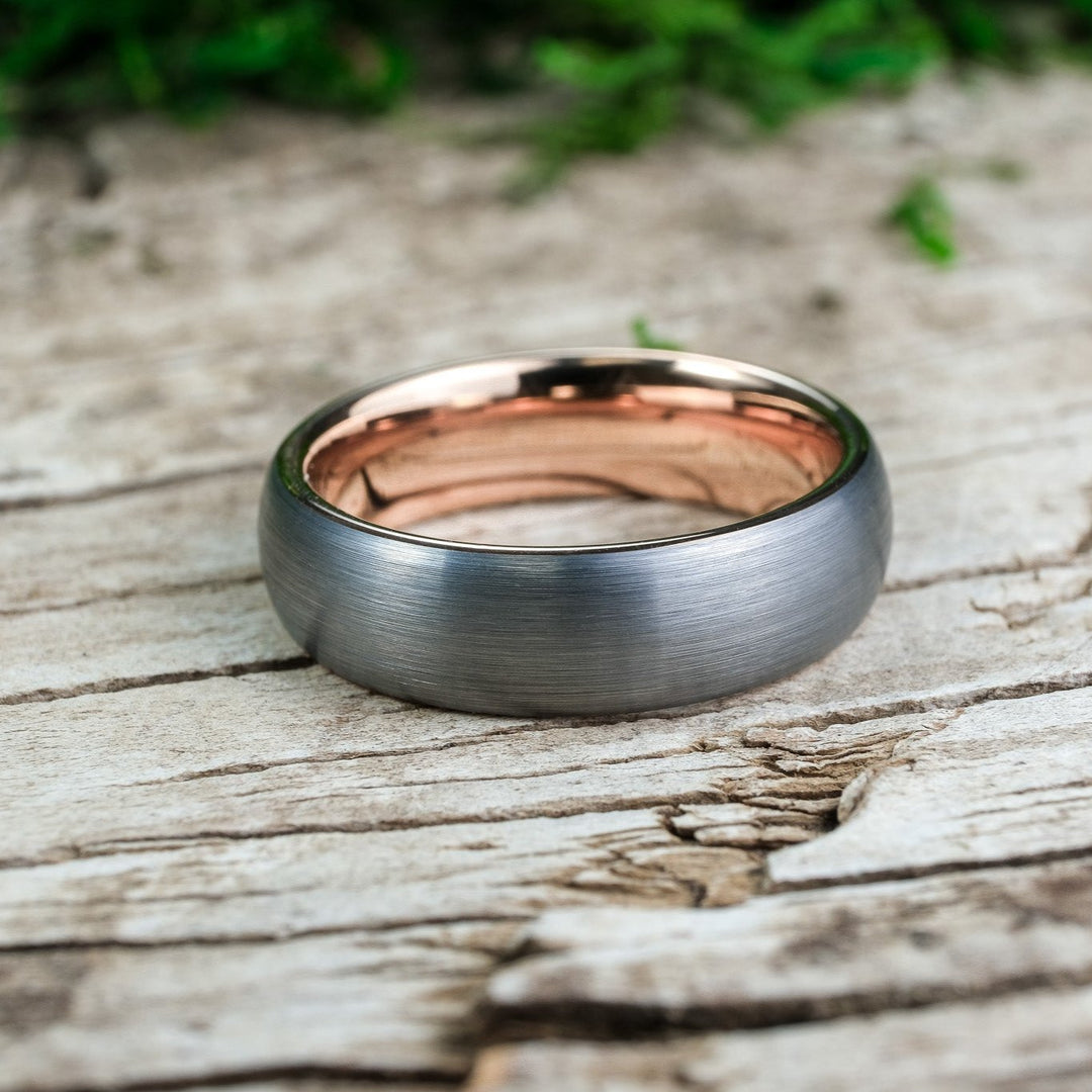 Silver Brushed / Rose Gold - 6mm