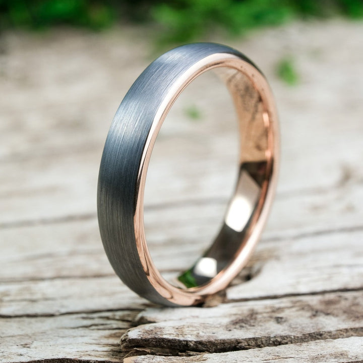 Silver Brushed / Rose Gold - 4mm