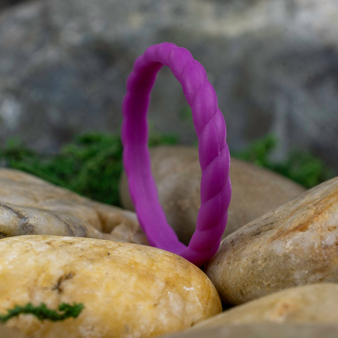 Silicone Purple Rope Activity Band - 2mm