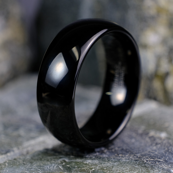 High Polished Black Band - 8mm