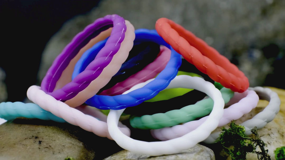 Custom 3x Pack Silicone Rope Activity Bands – 2mm