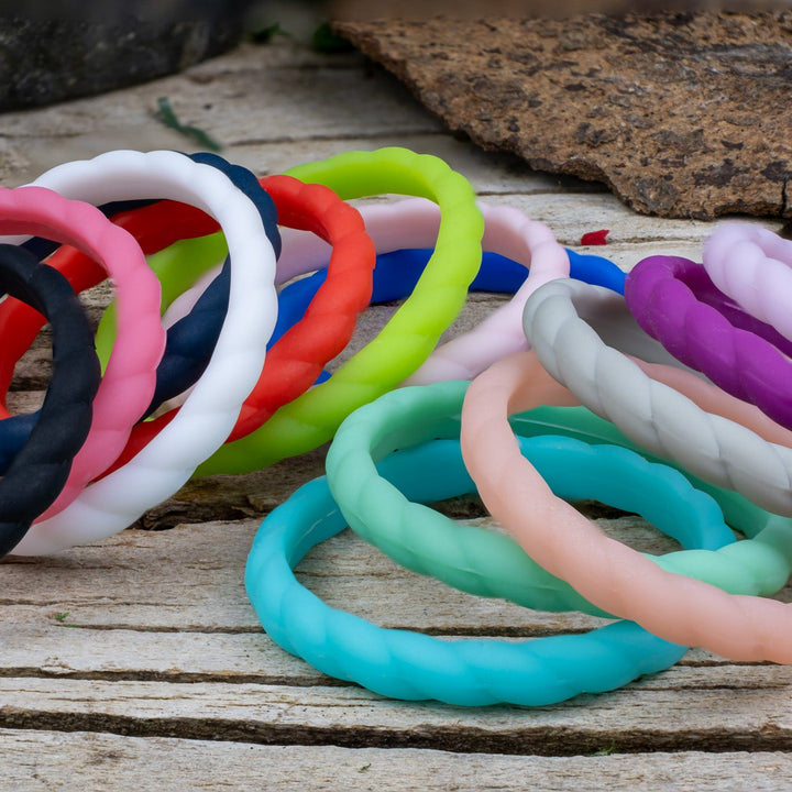 Silicone 5x Pack Custom Rope Activity Bands – 2mm