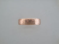 6mm HAMMERED Rose Gold* Tungsten Carbide Unisex Band