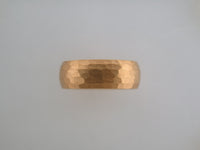 8mm HAMMERED Yellow Gold* Tungsten Carbide Unisex Band