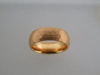 8mm HAMMERED Yellow Gold* Tungsten Carbide Unisex Band