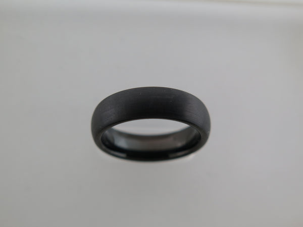 6mm BRUSHED Black Tungsten Carbide Unisex Band