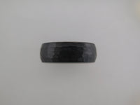 8mm HAMMERED Black Tungsten Carbide Unisex Band