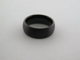 8mm BRUSHED Black Tungsten Carbide Unisex Band