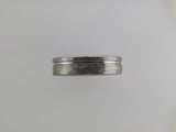 6mm HAMMERED Silver* Tungsten Carbide Unisex Band With Stripe