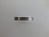 4mm BRUSHED Silver* Tungsten Carbide Unisex Band With Stripe