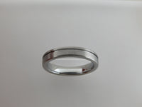 4mm BRUSHED Silver* Tungsten Carbide Unisex Band With Stripe