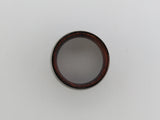8mm BRUSHED Silver* Tungsten Carbide Unisex Band With KOA Wood Interior