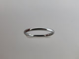 2mm High POLISHED Silver* Tungsten Carbide Unisex Band