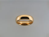 6mm High POLISHED Yellow Gold* Tungsten Carbide Unisex Band