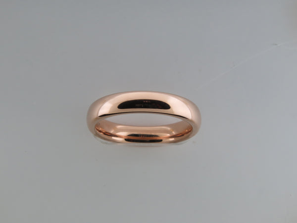 4mm High POLISHED Rose Gold* Tungsten Carbide Unisex Band