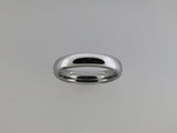 4mm High POLISHED Silver* Tungsten Carbide Unisex Band