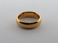 6mm High POLISHED Yellow Gold* Tungsten Carbide Unisex Band