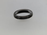 4mm High POLISHED Black Tungsten Carbide Unisex Band