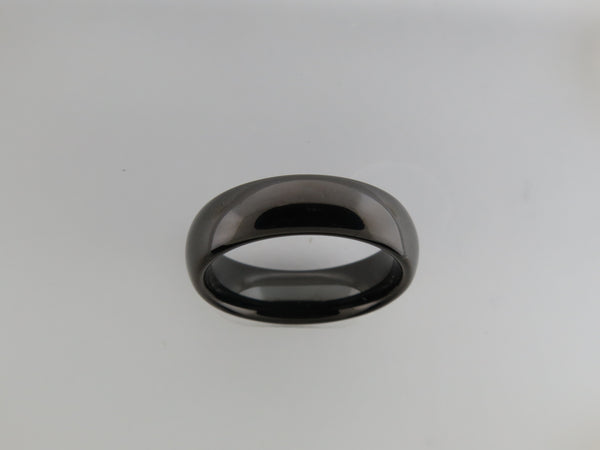 6mm High POLISHED Black* Tungsten Carbide Unisex Band