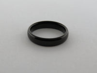 4mm High POLISHED Black Tungsten Carbide Unisex Band