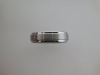 6mm Brushed Silver* BEVELED EDGE Tungsten Carbide Unisex Band