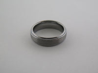 6mm Brushed Silver* BEVELED EDGE Tungsten Carbide Unisex Band