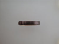 4mm BRUSHED Mocha Brown Tungsten Carbide Unisex Band With Rose Gold* Interior