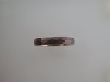 4mm HAMMERED Mocha Brown Tungsten Carbide Unisex Band With Rose Gold* Interior