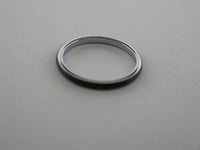 2mm BRUSHED Black Tungsten Carbide Unisex Band with Silver* Interior