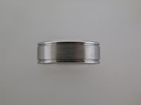 8mm BRUSHED Silver* Tungsten Carbide Unisex Band with High Polished Side Walls